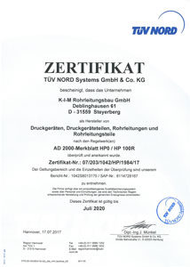 Zertifikat AD 2000 Merkblatt